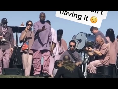 Kanye West Protects His Daughter North From Creepy Photographer at Sunday Service